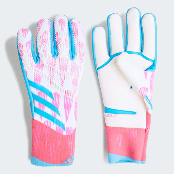 Adidas Predator Pro Goalkeeper Gloves Unisex White Solar Blue Solar Pink 12