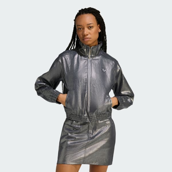 Silver FIREBIRD TRACK TOP DENIM