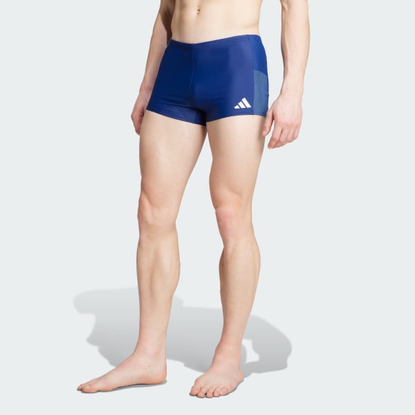 Blue Colorblock Swim Boxers