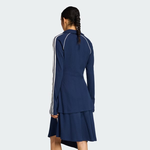 Azul TOP ADIDAS ORIGINALS WAFFLE CON BOTONES