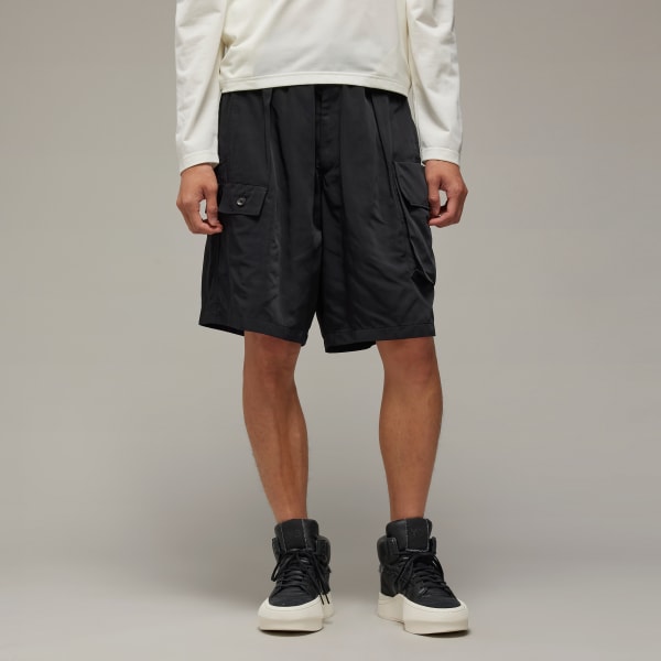 Black Y-3 Nylon Twill Shorts