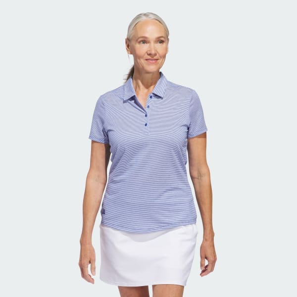Blue Women's Ottoman Short Sleeve Polo Shirt