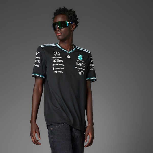 Negro CAMISETA MERCEDES - AMG PETRONAS F1 TEAM DRIVER VERSIÓN AUTÉNTICA