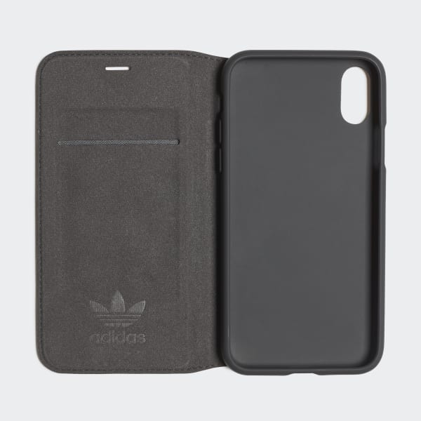 Black Basic Logo Booklet Case iPhone X