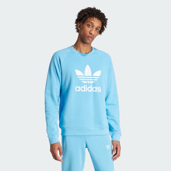Μπλε Adicolor Classics Trefoil Crewneck Sweatshirt