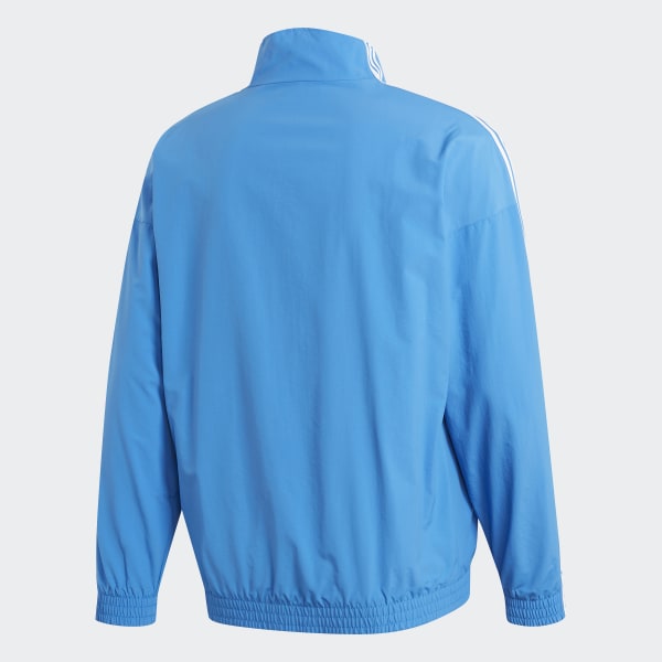 adidas track jacket blue and white