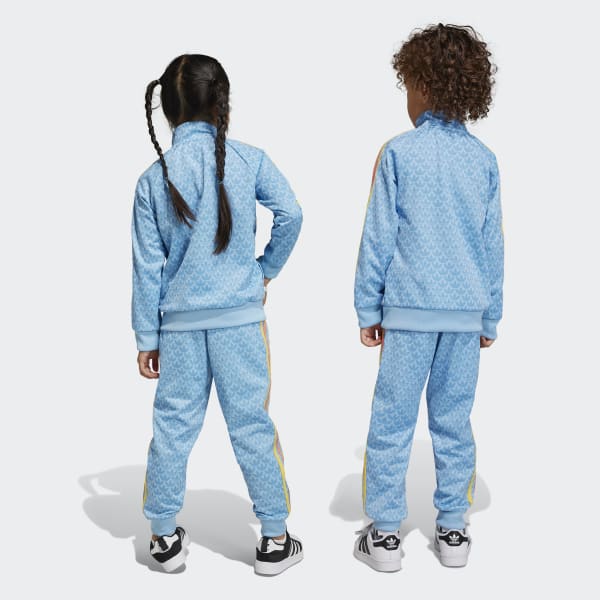 adidas Monogram Print Track Suit - Blue | Kids' Lifestyle | adidas US