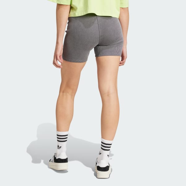 Gris Shorts de 1/4 de largo acanalados con efecto de lavado Essentials