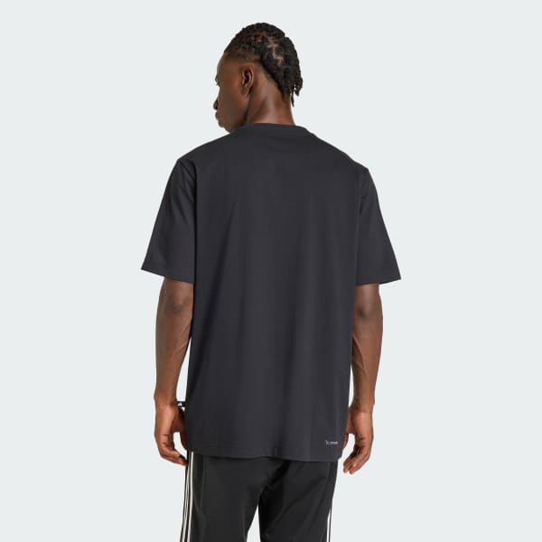 สีดำ เสื้อยืดพิมพ์ลาย CLIMACOOL CITY TECH STORM LOGO