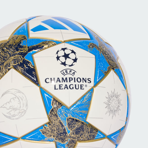 Hvid UCL League J350 25/26 League Stage-fodbold til børn