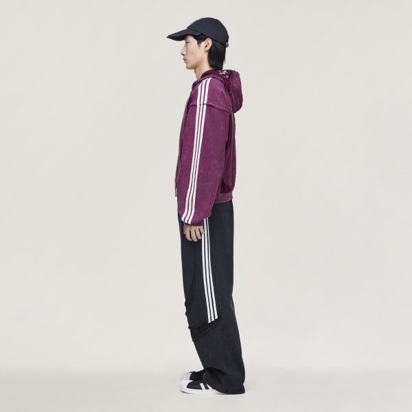 adidas Thug Club Teamgeist Hooded Zip Up - Burgundy | Free