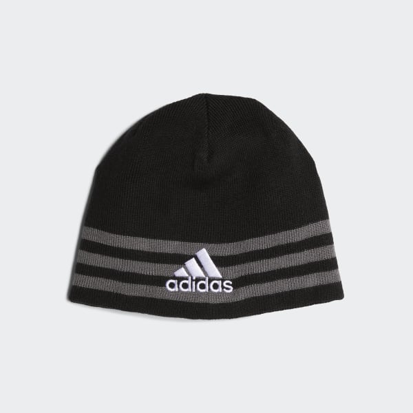 ADIDAS UNISEX ECLIPSE REVERSIBLE BEANIE CAP HAT BLACK/ GRAY ONE SIZE