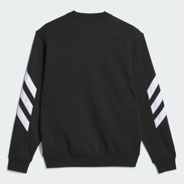 Adidas black and white crew neck sweatshirt on sale