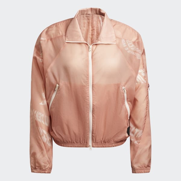 Girls pink top adidas jacket