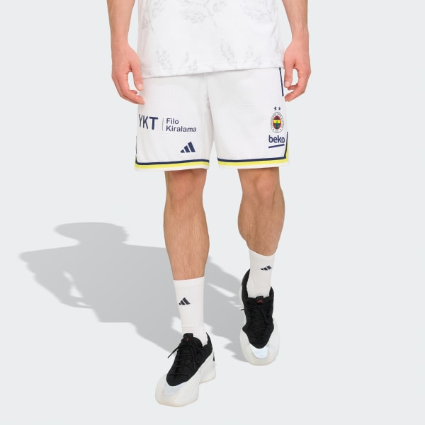 Beyaz Fenerbahçe Basketbol 25/26 Antrenman Erkek Şortu