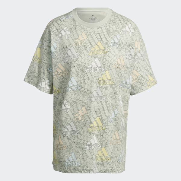 Green Essentials Multi-Colored Logo Boyfriend T-Shirt E4769