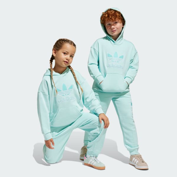 Turquesa Conjunto de Polerón con Capucha Big Logo Kids