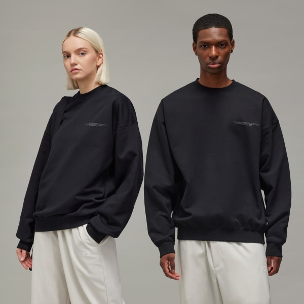 Black Y-3 Logo Crew Sweatshirt
