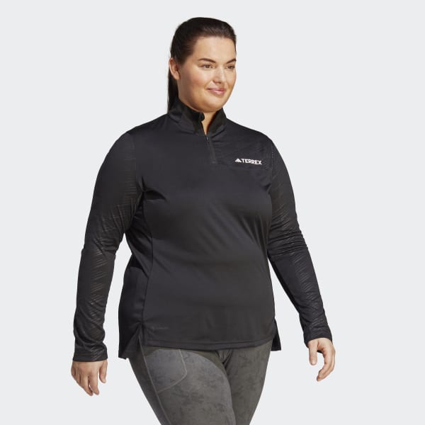 Nero Maglia Terrex Multi Half-Zip Long Sleeve (Curvy)