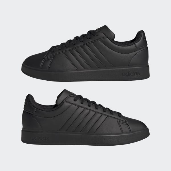 Adidas cloudfoam trainers black hot sale