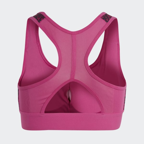 Pink AEROREADY PowerReact Animal Print Padded Sports Bra