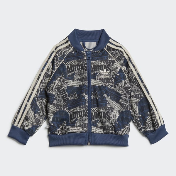 Bezowy Allover Print Track Suit