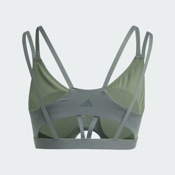 adidas All Me Luxe Light-Support Bra - Grey, Women's Training