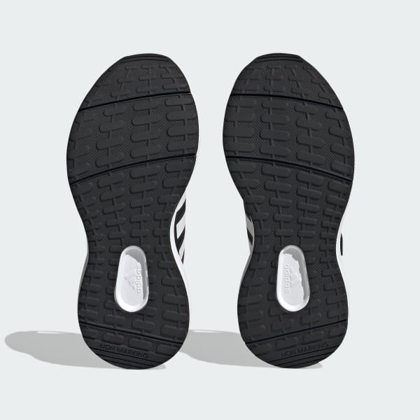 Zwart FortaRun 2.0 Cloudfoam Schoenen met Elastische Veters en Klittenband