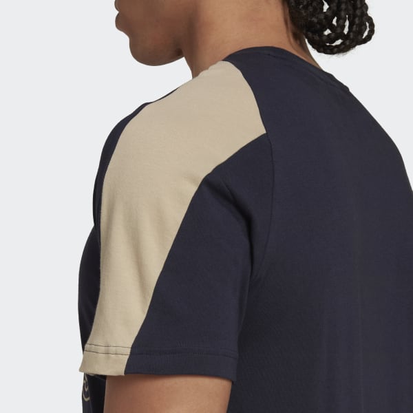Azul Camiseta Future Icons Embroidered Badge of Sport DO009