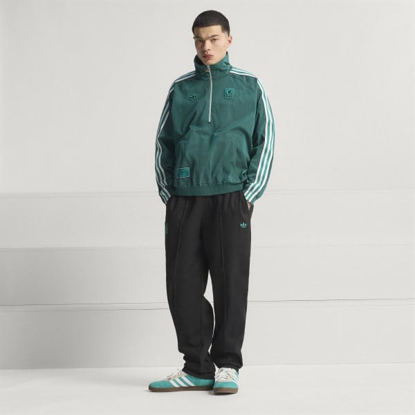 adidas Liverpool FC Terrace Icons Half-Zip Jacket - Green | Free