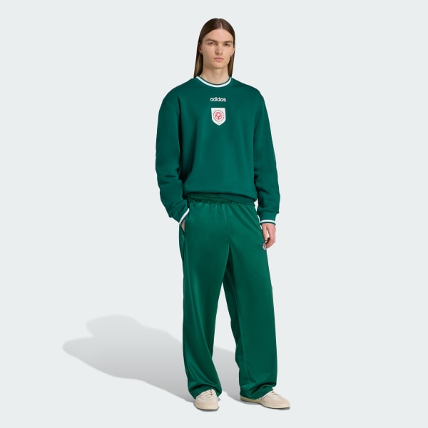 Yesil Varsity Açık Paça Bol Eşofman Altı