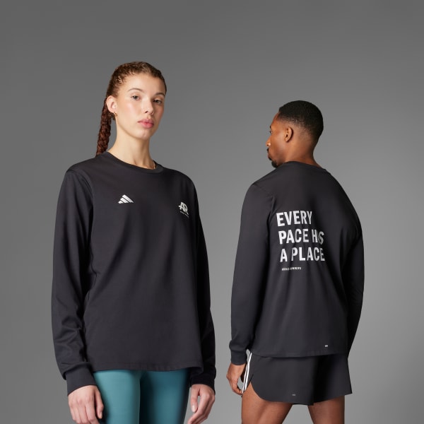 Schwarz Runners Longsleeve – Genderneutral
