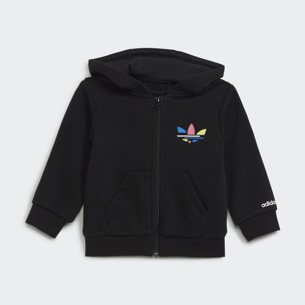adidas Adicolor Full-Zip Hoodie Set Black adidas New Zealand