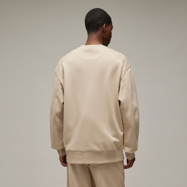 Beige Y-3 French Terry Crew Sweater