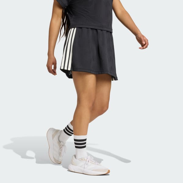 Nero Gonna jacquard Stadium a 3 Strisce ispirata al tennis con short