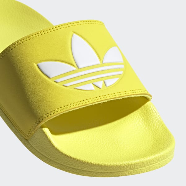 adidas slippers yellow