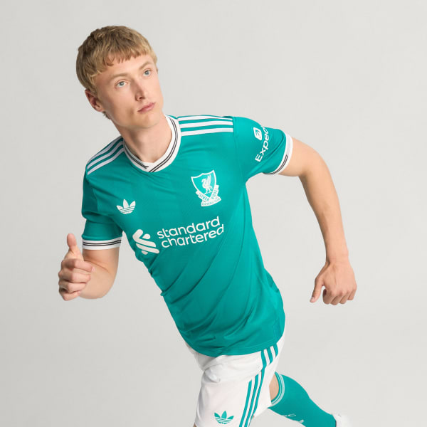 adidas Liverpool FC 25/26 Third Authentic Jersey - Green | Free