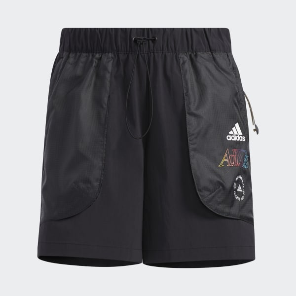 Black Woven Shorts