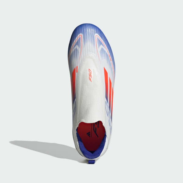 White F50 League Laceless Multi-Ground Soccer Cleats