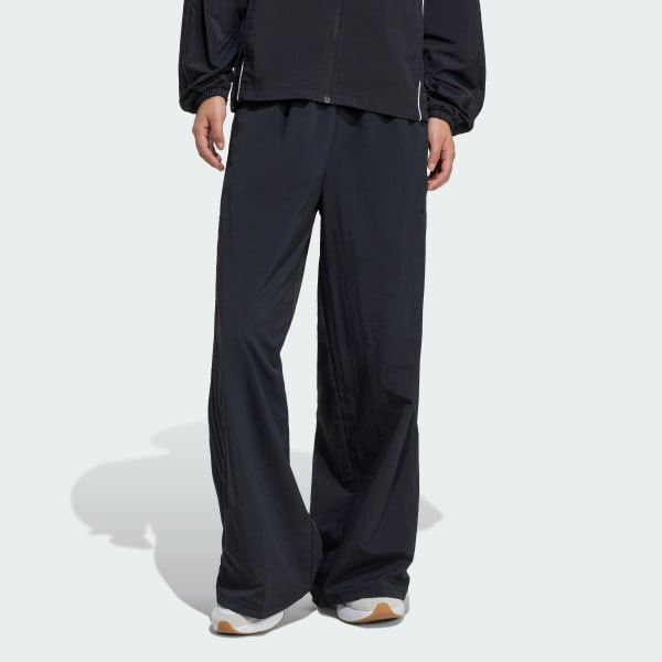 Black 아이코닉 우븐 와이드 트랙 팬츠