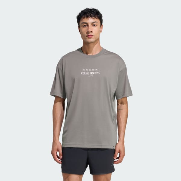 Grey CLIMACOOL POWER TRAINING GRAPHIC T-SHIRT
