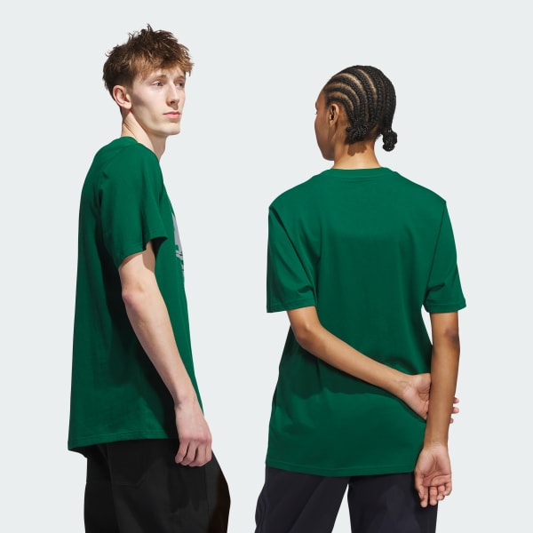 Verde Camiseta Skateboarding Trefoil