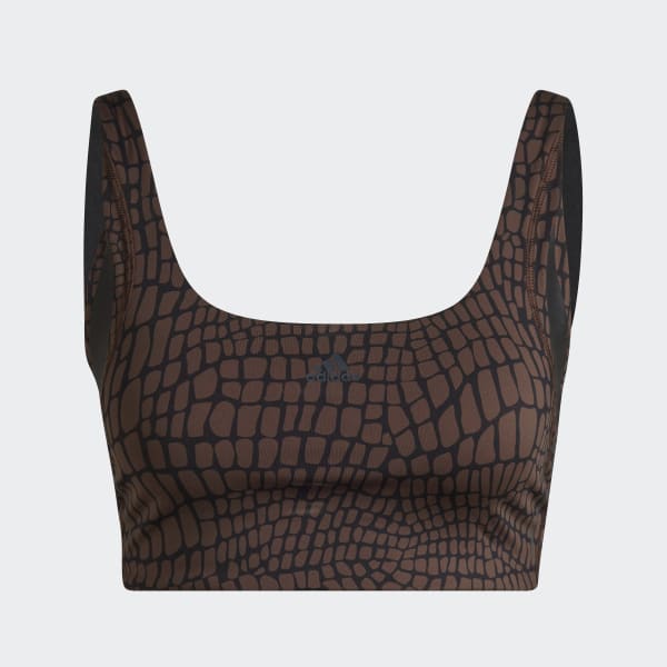 hnědá Podprsenka Powerimpact Luxe Training Medium-Support HIIT Print SH601