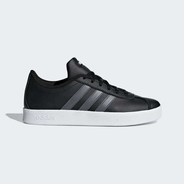 adidas vl court black leather