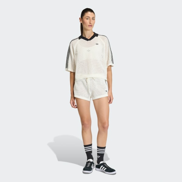 Wit KNITTED CROCHET POLO