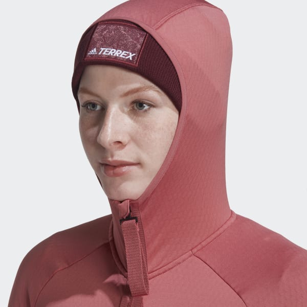 Rood Terrex Tech Flooce Light Hikingjack met Capuchon