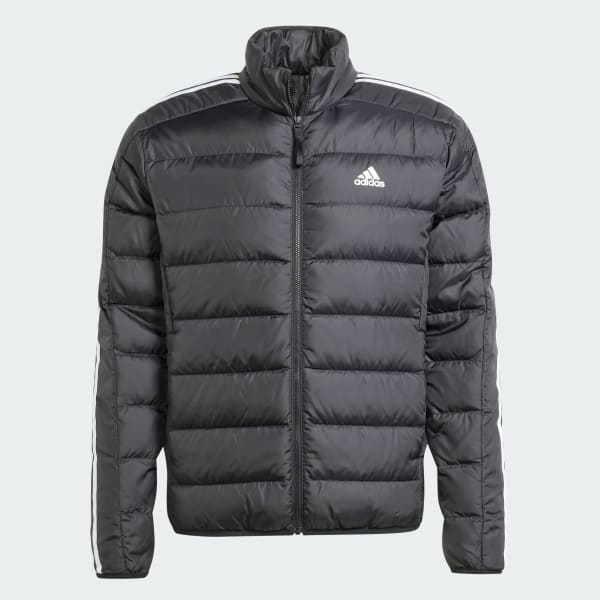 Negro Chamarra Térmica Ligera Essentials 3 Franjas