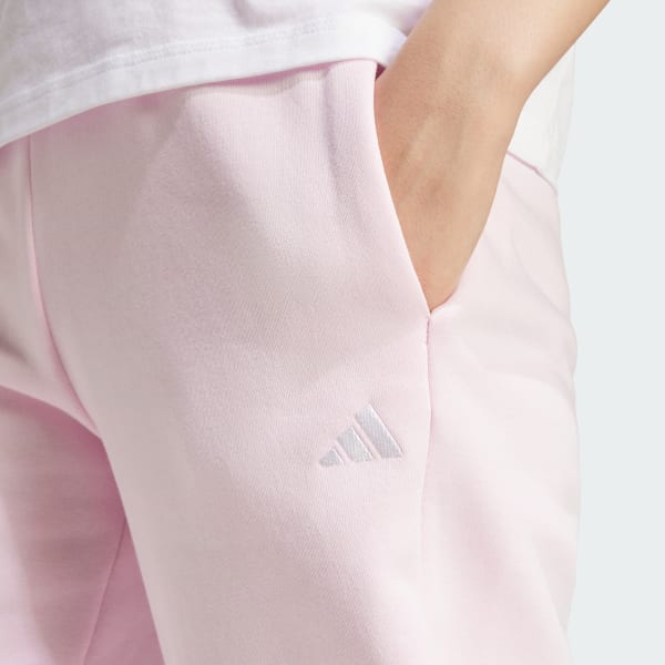 adidas Essentials Small Logo Feel Cozy Open-Hem Pants - Pink