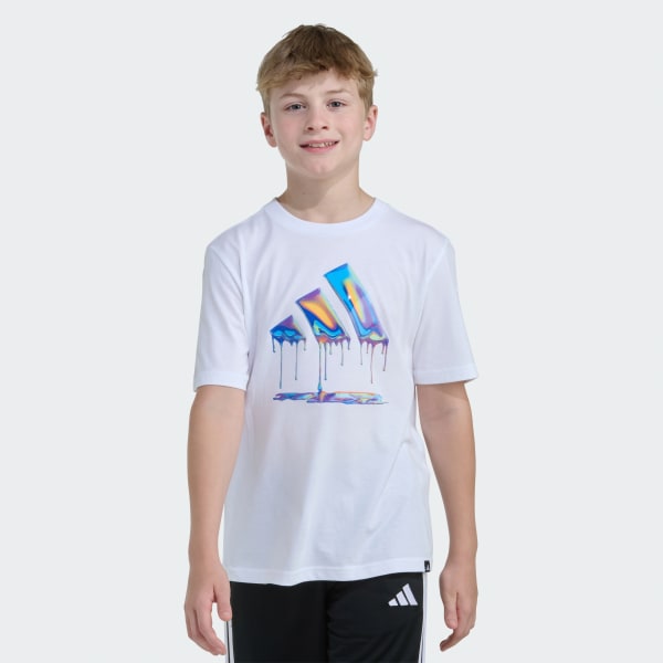 adidas SS CHROME DRIP LOGO TEE - White | Free Shipping with adiClub