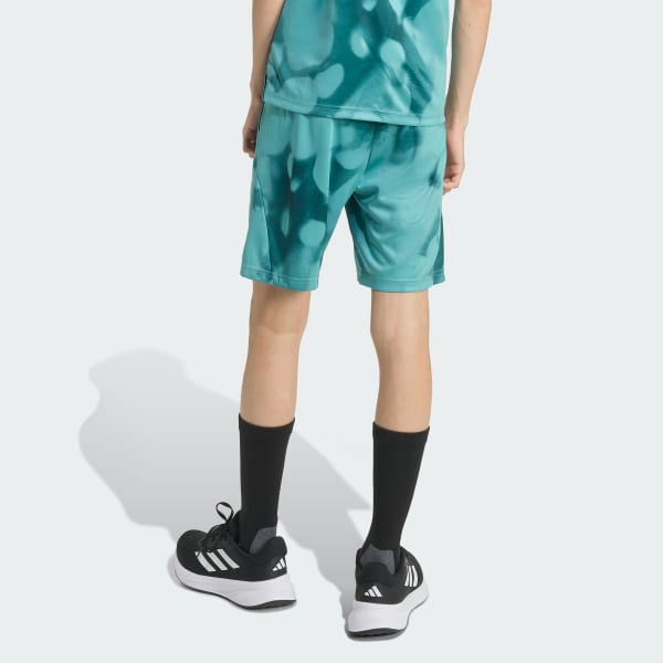 Verde shorts de Entrenamiento Graphic Allover para Niños